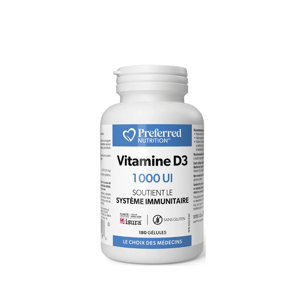 Preferred Nutrition Vitamin D3 1000 IU 100softgels