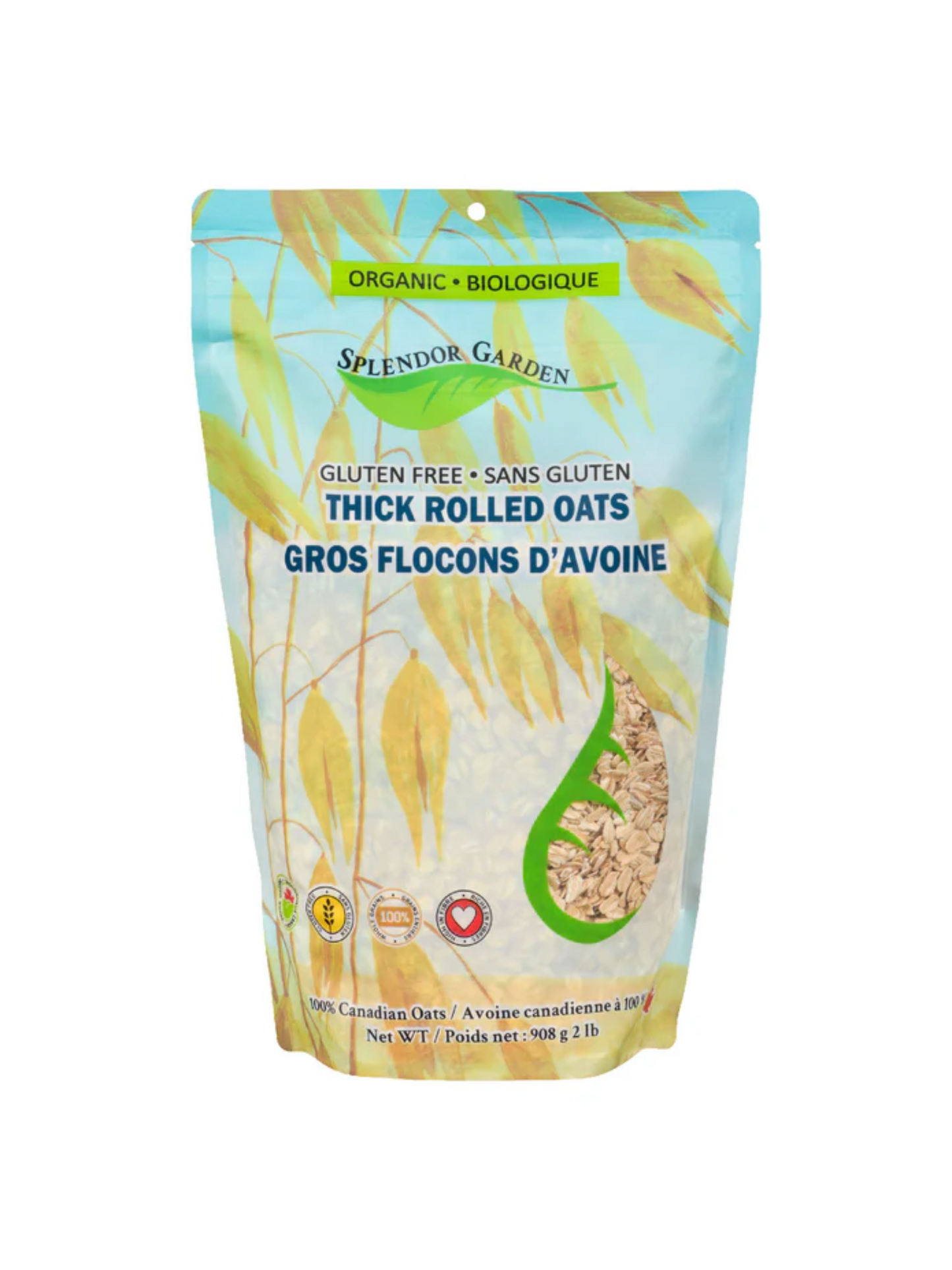 Splendor Garden Organic Gluten Free Thick rolled oats 908g