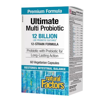 Natural Factors Ultimate Multi Probiotic 12 Billion 60 Veggie Caps