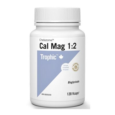 Trophic Calcium Magnesium 1:2 Chelazome 120 Capsules