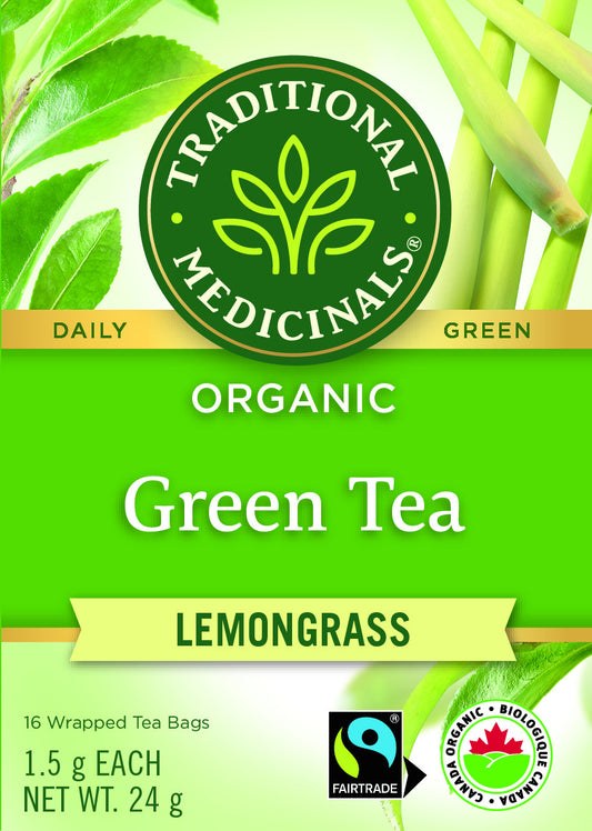 Traditional Medicinals Organic Green Tea With Lemongrass 16 Tea Bags