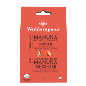 Wedderspoon Org Manuka Honey Drops Ginger