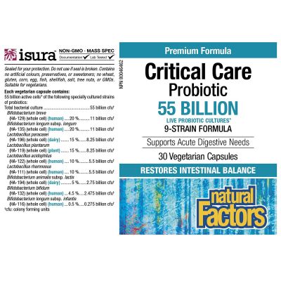 Natural Factors Critical Care Probiotic 55 Billion 30 Capsules