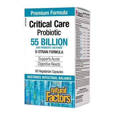 Natural Factors Critical Care Probiotic 55 Billion 80 Capsules