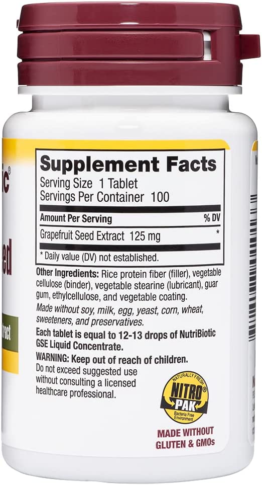 Nutribiotic Grapefruit Seed 100 Tabs