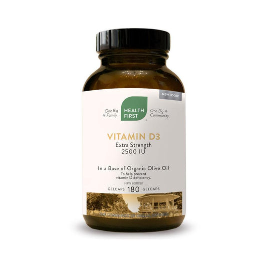 Health First Vitamin D3 Extra Strength 180 Gelcaps