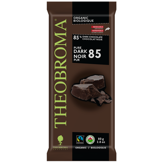 Theobroma 85% Organic Dark Chocolate Bar 80g