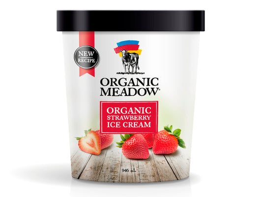 Organic Meadow Strawberry Ice Cream 946ml Frozen