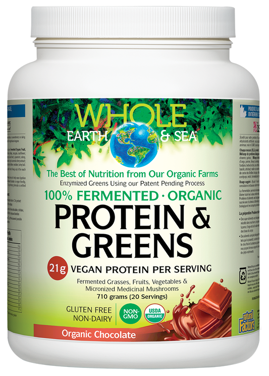Whole Earth & Sea Fermented Organic Protein & Greens Chocolate 710G