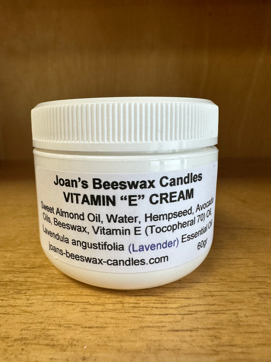 Joan's Beeswax Candles Vitamin "E" Cream Lavender 60g