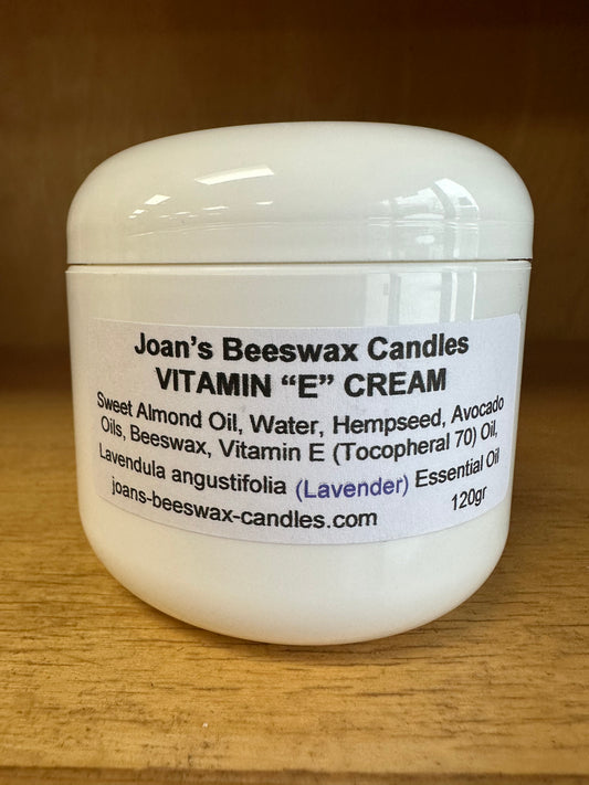 Joan's Beeswax Candles Vitamin "E" Cream Lavender 120g