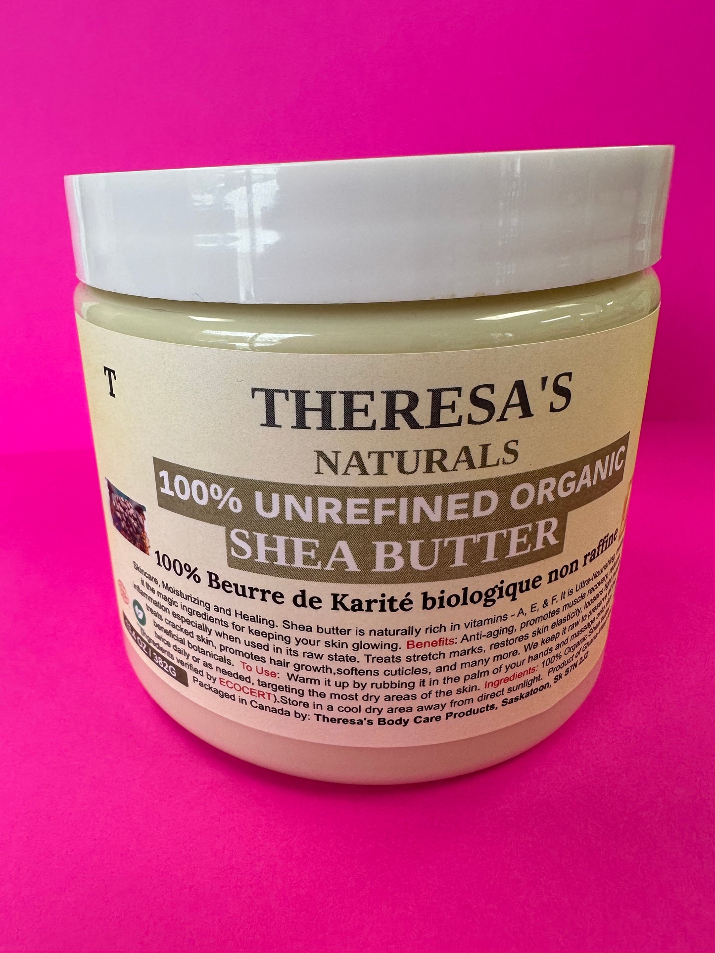 Theresa's Naturals Unrefined Organic Shea Butter 14oz