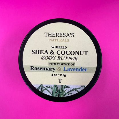 Theresa's Naturals Whipped Shea & Coconut Body Butter Rosemary & Lavender 113g