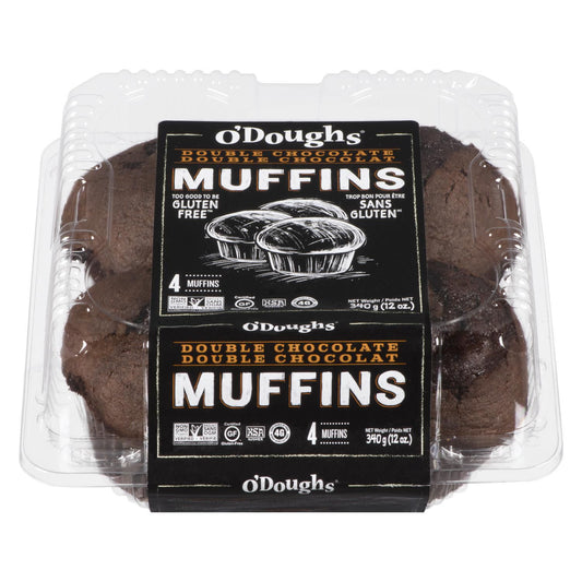 O'Doughs Double Chocolate Muffins 4pk Frozen