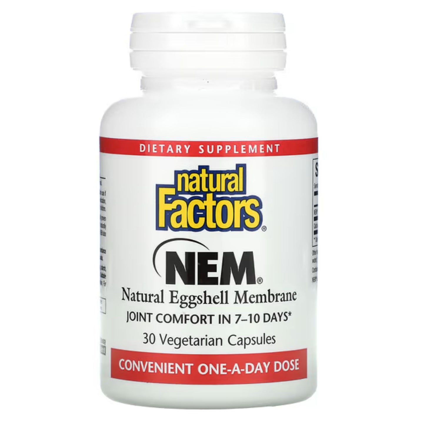 Natural Factors NEM Natural Eggshell Membrane 30 Capsules