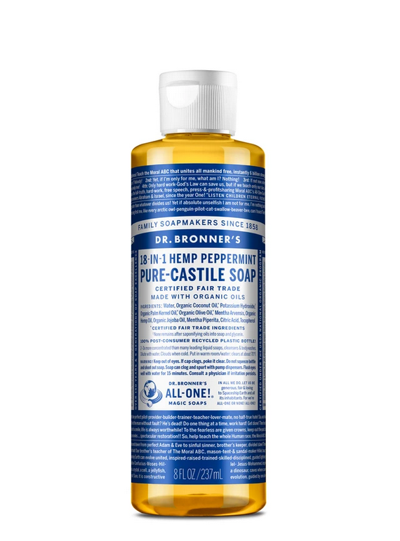Dr. Bronner's Peppermint Castile Liquid Soap 236ml