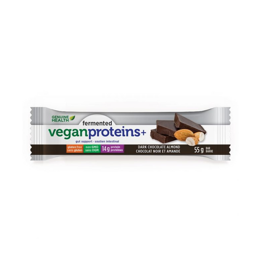 Genuine Health Fermented Vegan Protein Bar- Dark Chocolate Almond 55g