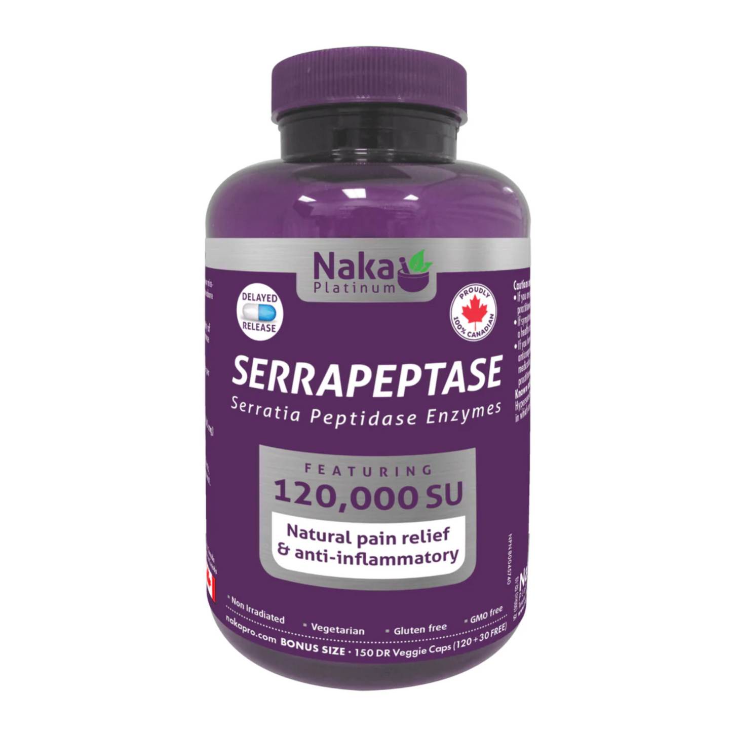 Naka Platinum Serrapeptase 150 Capsules