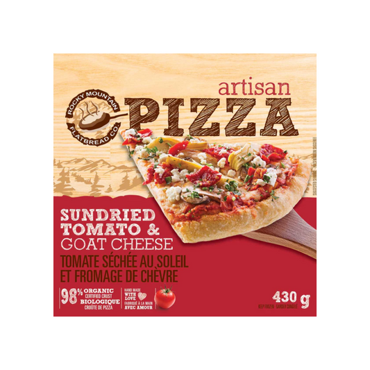 Rocky Mountain Flatbread  Sun Dried Tomato & Goat Cheese Pizza 430g Frozen