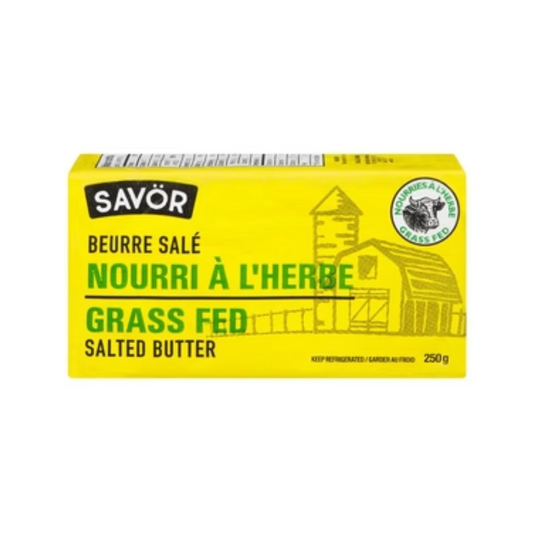 Savor Grass Fed Salted Butter 250g Frozen