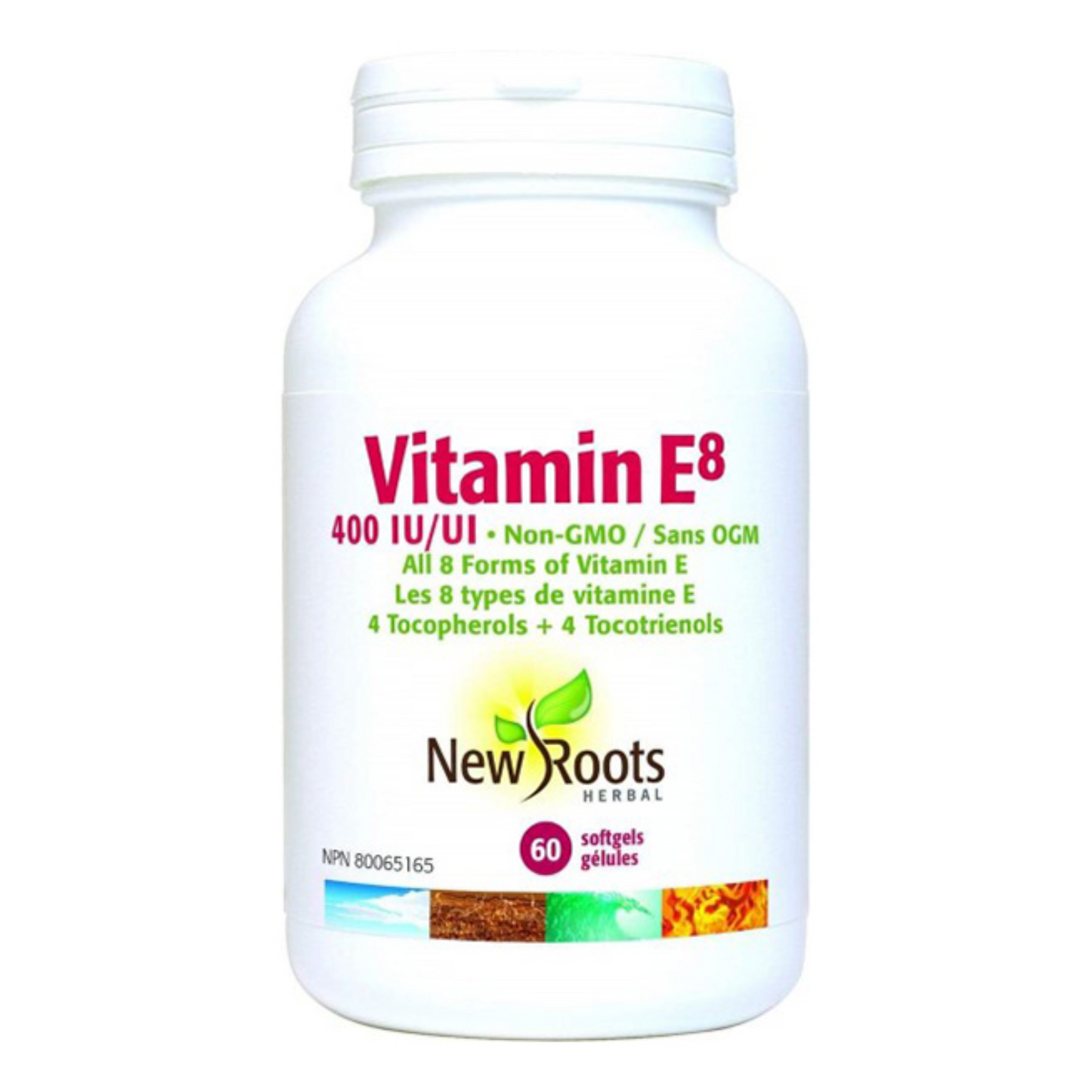 New Roots Vitamin E8 400iu 60softgels