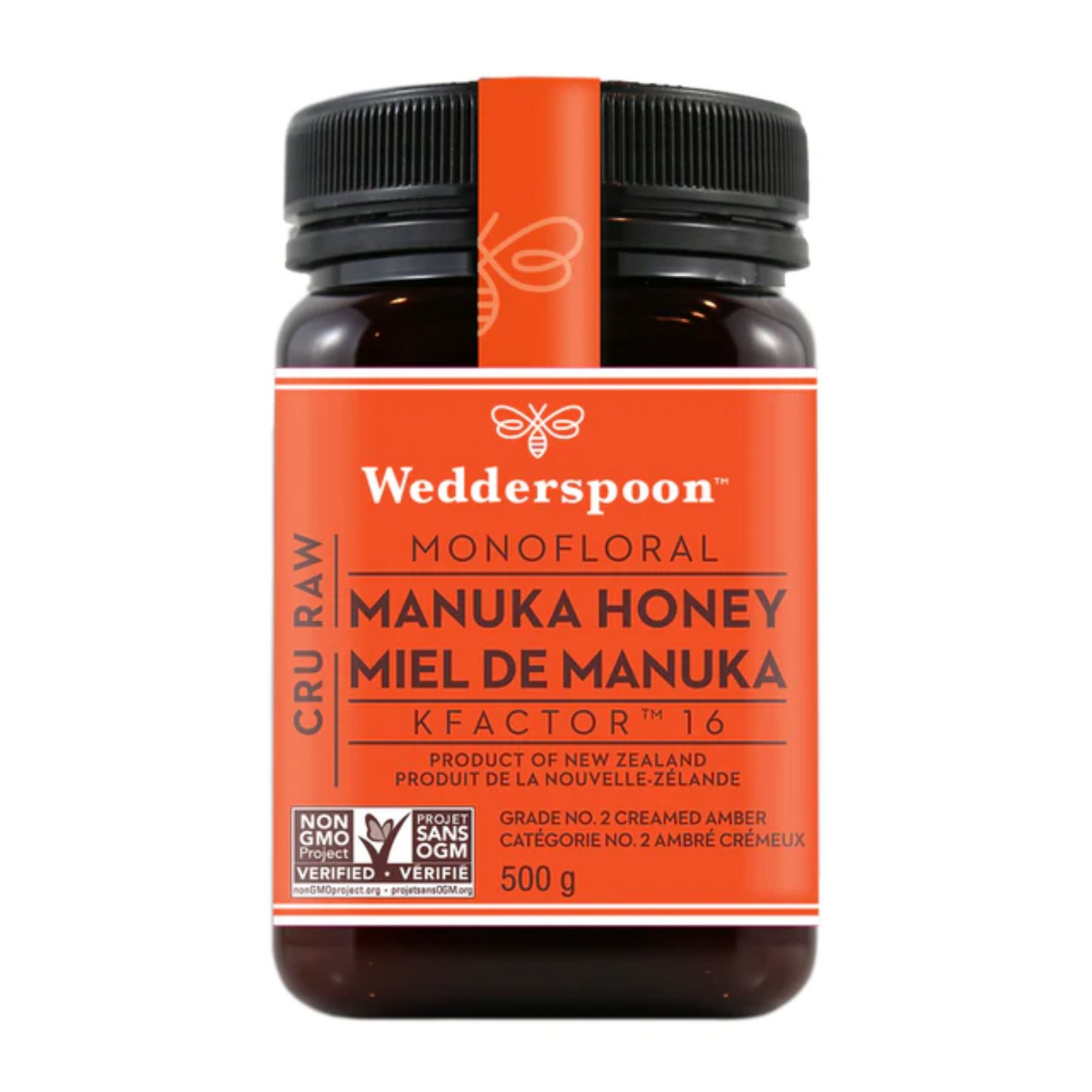 Wedderspoon Raw Manuka Honey KFactor 16 500G