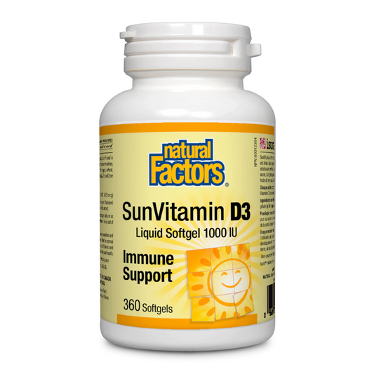Natural Factors SunVitamin D3 1000 IU 360 Softgels