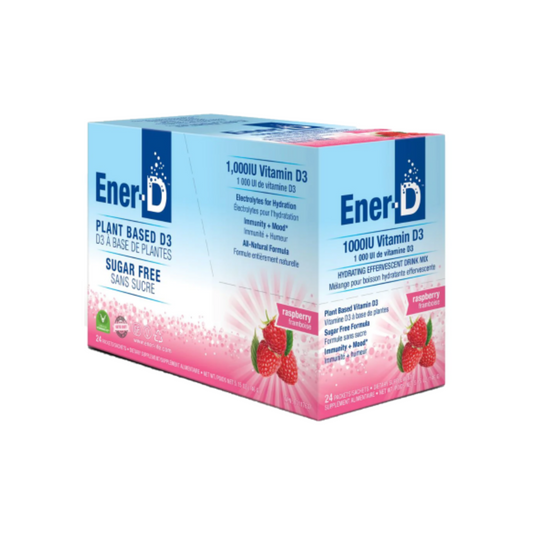 Ener-D Multivitamin Drink Mix- Raspberry 24 Packets