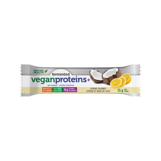 Genuine Health Fermented Vegan Protein Bar- Lemon Coconut  55g