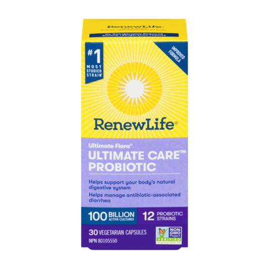 Renew Life Ultimate Care Probiotic 100 Billion 30 Veg Capsules