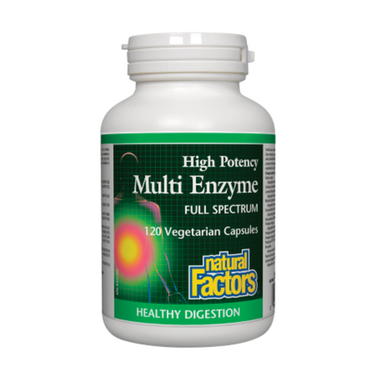 Natural Factors High Potency Multi Enzyme 120 Capsules