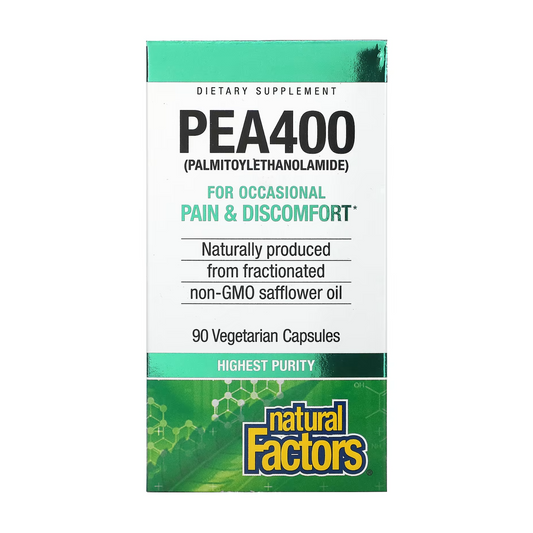 Natural Factors PEA400  Palmitoylethanolamide  90 Vegetarian Capsules