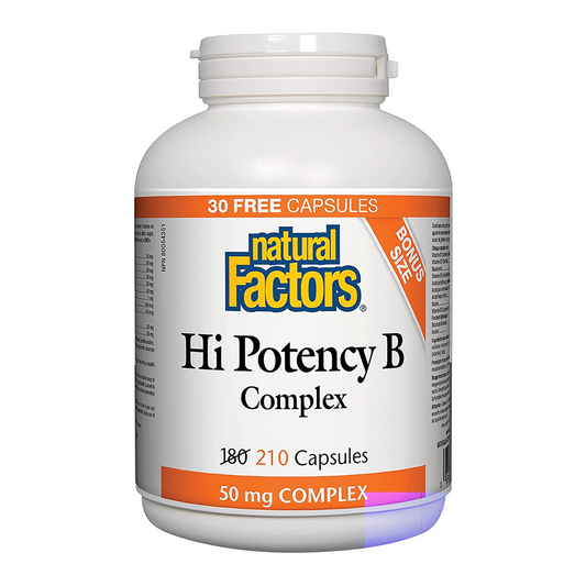 Natural Factors Hi Potency B Complex 210 Capsules