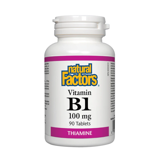 Natural Factors Vitamin B1 100mg  90 Tablets