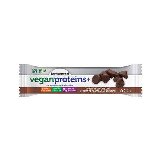 Genuine Health Fermented Vegan Protein Bar- Double Chocolate Chip 55g