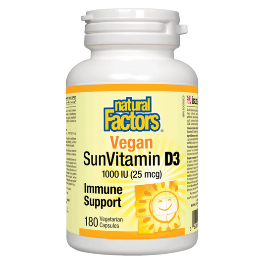 Natural Factors SunVitamin D3 1000 IU 180 Softgels