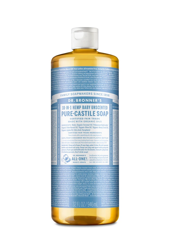 Dr. Bronner's Baby Unscented Castile Liquid 946ml