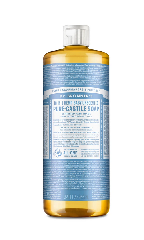 Dr. Bronner's Baby Unscented Castile Liquid 473ml