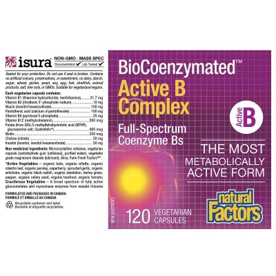 Natural Factors Active B Complex 120 Capsules