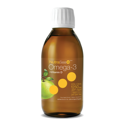 NutraSea Omega-3 + Vitamin D Crisp Apple 200ml