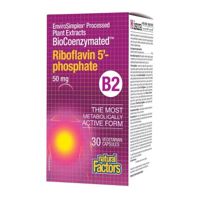 Natural Factors B2 Riboflavin 5'- Phosphate 30 Capsules