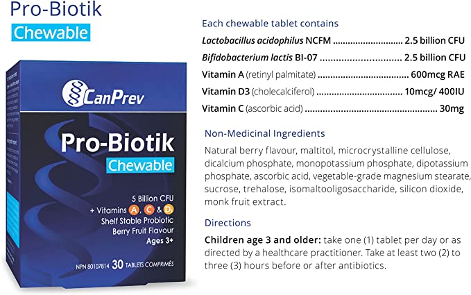 CanPrev Pro-Biotik 30 Chews