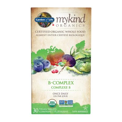 Garden of Life MyKind Organics B-Complex 30 Tablets