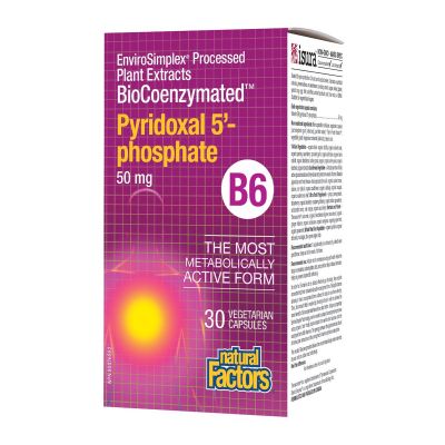 Natural Factors Pyridoxal 5'-Phosphate 50mg B6 30 Veg Capsules