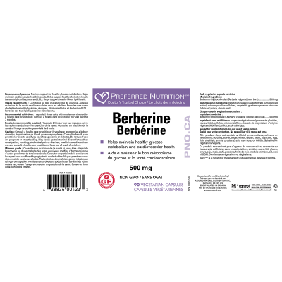 Preferred Nutrition Berberine 90 Capsules