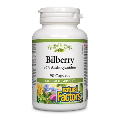 Natural Factors Bilberry 90 Capsules