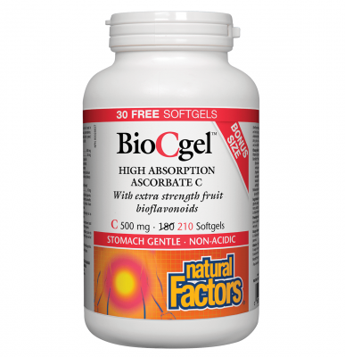 Natural Factors BioCgel Ascorbate 210 Softgels