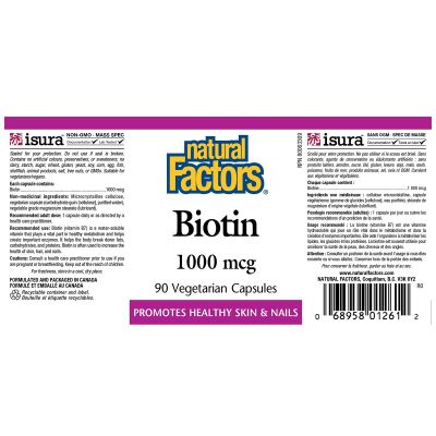 Natural Factors Biotin 1000 mcg 90 Capsules