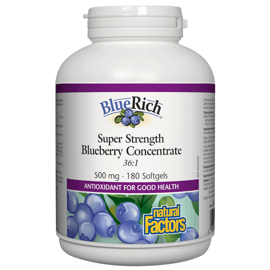Natural Factors Super Strength Blueberry Concentrate 180 Softgels
