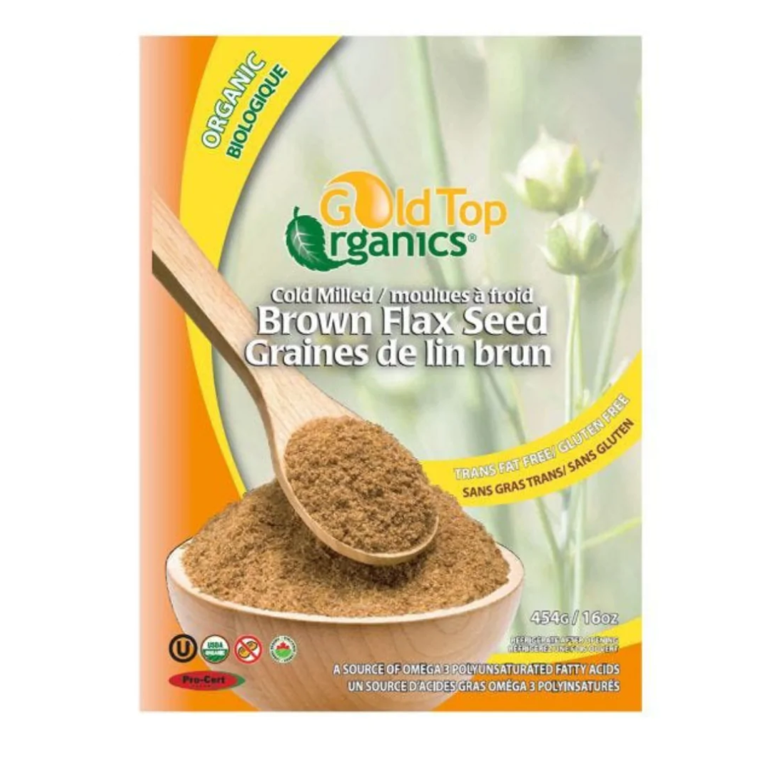Gold Top Organic Brown Flax Seed Milled 454g